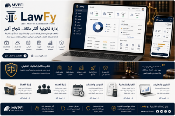 LawFy - نظام إدارة المكاتب والممارسات القانونية