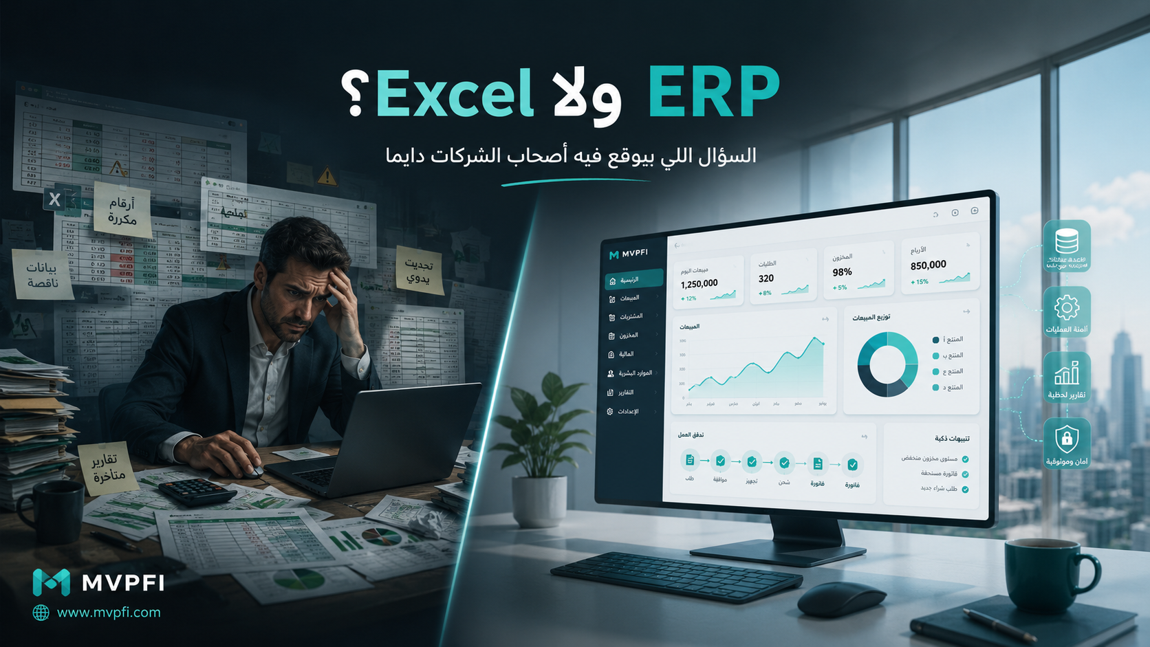 ERP ولا Excel؟ متى تحتاج شركتك نظام إدارة بدل الملفات؟